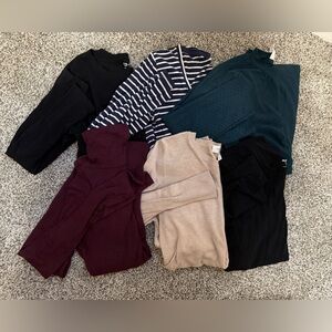 Lot of Six Long Sleeve Maternity Tops